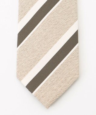 JOSEPH ABBOUD 【日本製】メランジレジメンタル ネクタイ ベージュ系1