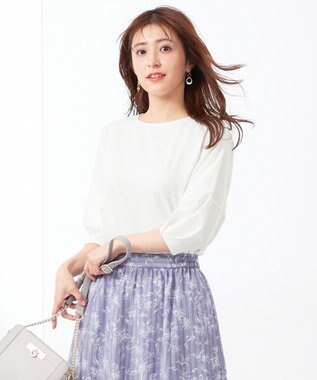 ANY SIS 【接触冷感・UVカット】サカリバドルマンスリーブ プルオーバー オフホワイト