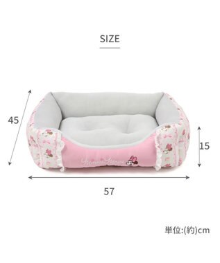 PET PARADISE ディズニー ミニーマウス 四角 クール カドラー 《レース柄》 小型犬 57×45cm M レース柄