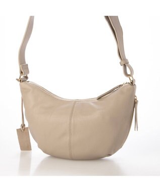 UNBILLION アトランタ ATLANTA / やぎ革軽量ハーフムーンショルダー ベージュ