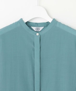 J.PRESS LADIES 【WEB限定カラーあり・洗える・速乾・接触冷感】リライムライトローン バックフリル ブラウス スモーキーミント系