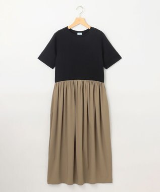 組曲 S 【WEB限定】コンビネーションコクーンワンピース カーキ系