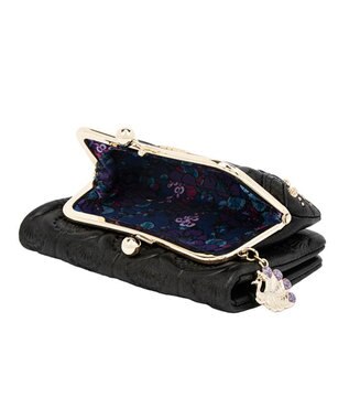ANNA SUI ピーコック 二つ折り口金財布 クロ