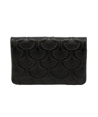 ANNA SUI ピーコック 二つ折り口金財布 クロ