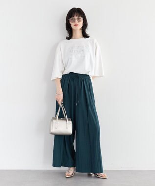YECCA VECCA 【UVカット/遮熱/接触冷感】COOLタックワイドパンツ Blue Green