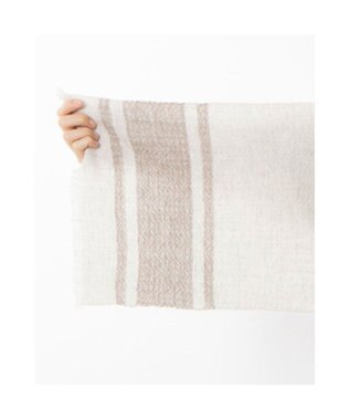 UNBILLION カシュネ cache nez / カシミヤボーダー縮絨マフラー GY