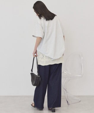 AMERICAN HOLIC PORTLAND裾ラウンドTシャツ Oatmeal