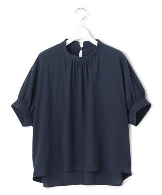 J.PRESS YORK STREET 【WOMEN】バックドレープドルマン ブラウス ネイビー系