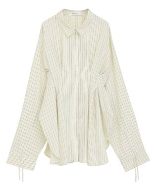 Green Parks 【WEB限定】ドロストシャーリングウエストタックシャツⅡ Ivory