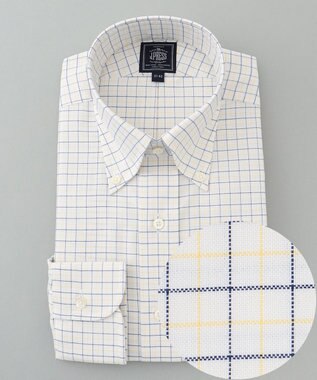 J.PRESS MEN 【PREMIUM PLEATS / 形態安定】ピンオックスタッタソールシャツ / B.D. イエロー系3