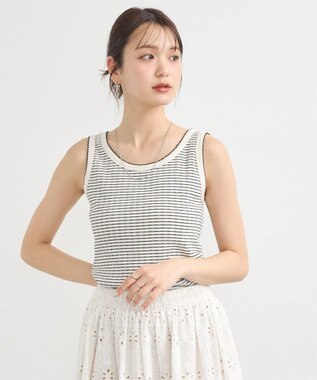 earth music&ecology ピコトリミングタンクトップ