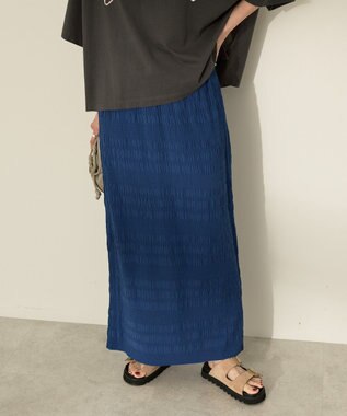 AMERICAN HOLIC シャーリングタイトスカート Deep Blue