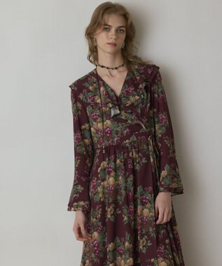 GRACE CONTINENTAL ボタニカルベリープリントワンピース