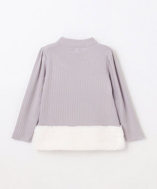 組曲 KIDS 【110-140㎝】ファー トレーナー ライトグレー系