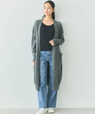 TOQUE 〈大草直子さんアドバイザー〉【天然素材】ベビーアルパカ ローゲージニットコート チャコール