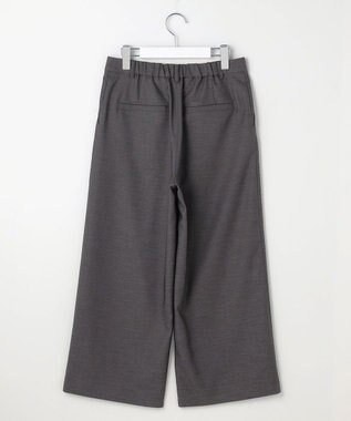 J.PRESS LADIES L FLAXASAオックス ワイド ストレート パンツ チャコール系