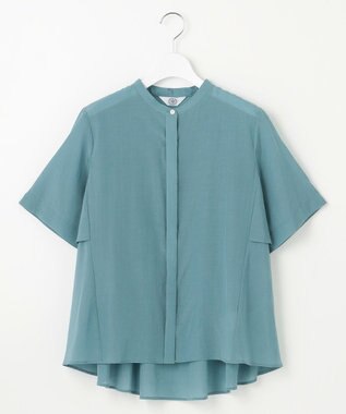 J.PRESS LADIES 【WEB限定カラーあり・洗える・速乾・接触冷感】リライムライトローン バックフリル ブラウス スモーキーミント系