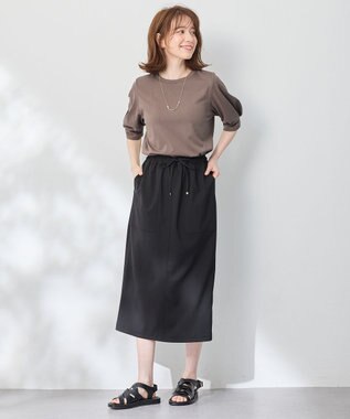 ANY 【洗濯機可】パフスリーブプルオーバー モカ