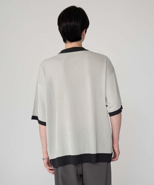 WEGO 【ユニセックス着用ITEM/MLサイズ展開】ワンポイントニットポロシャツ（SS） ライトグレー