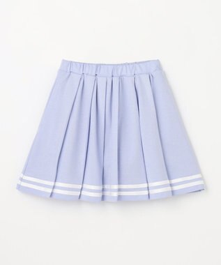 ANY KIDS 【洗濯機可能/吸汗速乾】ドライタッチ プリーツスカパン サックスブルー