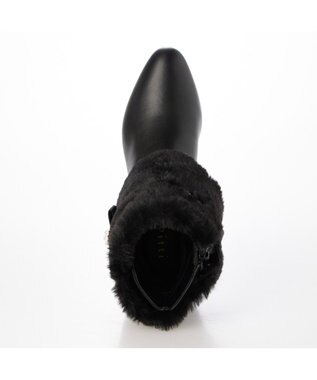 ing <Pitti>4WAYファービジューリボンベルトショートブーツ ブラック