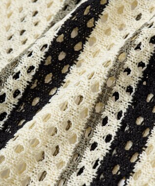 CRAFT STANDARD BOUTIQUE クロシェバイカラーニットプルオーバー Ivory