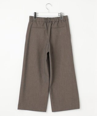 J.PRESS LADIES 【WEB限定カラーあり・洗える】T/Rアルガンシルク ワイド パンツ ブラウン系