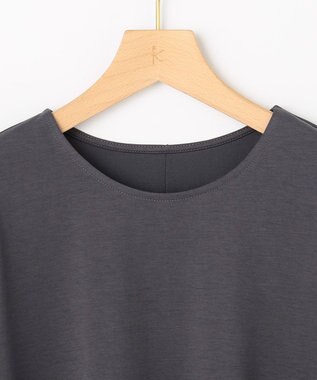 組曲 L バックフレアロングＴシャツ グレー系