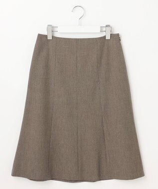 J.PRESS LADIES L 【洗える】T/Rアルガンシルク フレア スカート ブラウン系