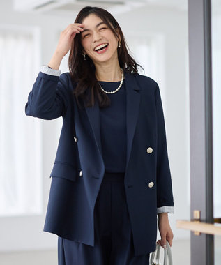 ANY L イージーケアライトストレッチダブルテーラードジャケット