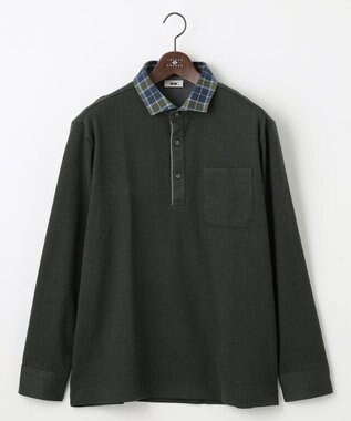 JOSEPH ABBOUD 【キングサイズ・微起毛/ジャパンファブリック】ウィンターダディー ポロシャツ カーキ系