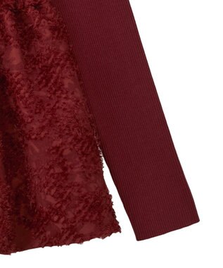 YECCA VECCA バルーンヘムドッキングニット Red