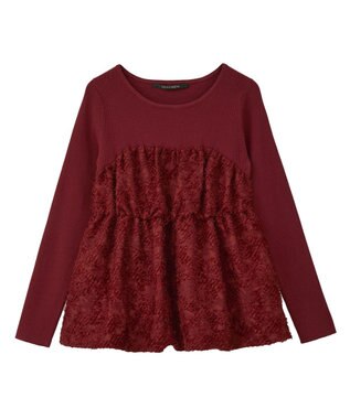 YECCA VECCA バルーンヘムドッキングニット Red