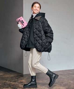 UNFILO カシミヤビスコース ニットタートル グレージュ