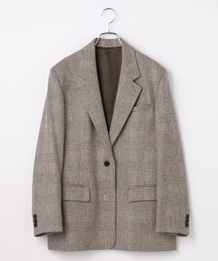 #Newans 【高山都さんコラボ】オーバーサイズテーラードジャケット ベージュチェック