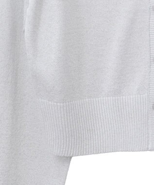 earth music&ecology シアーラメＶネックカーディガン Light Gray