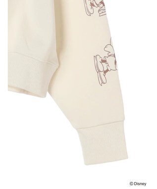 Green Parks Ｄｉｓｎｅｙ／裏毛袖プリントスウェット Ivory