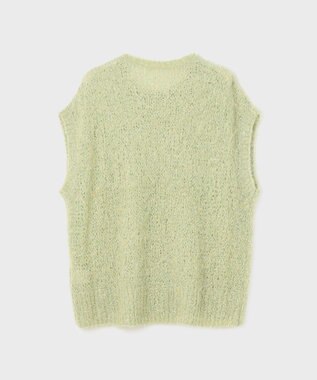 GRACE CONTINENTAL フィルムヤーンニットベスト ライトグリーン