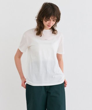 BEIGE， 【洗える】CAMPANULA / メッセージプリントTシャツ White