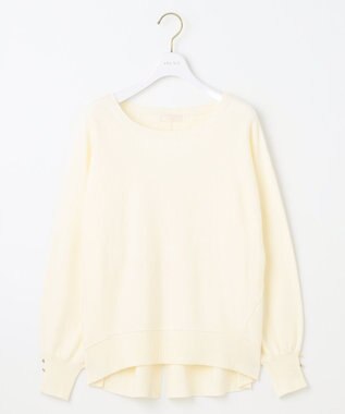 ANY SIS 【CICA加工・選べる9色展開】クルーネックバックスリット ニット 白