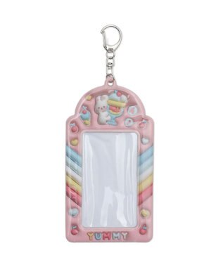 WEGO 【痛バ＆推し活グッズ】ぷっくりアニマルカードホルダーキーホルダー ピンク