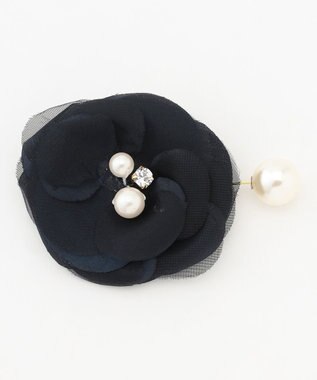 組曲 エアリーカメリアラペルピン ネイビー系