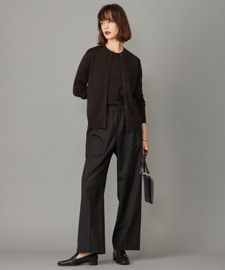 ICB 【洗える】エクストラファインメリノ クルーネックプルオーバー バーントブラウン系