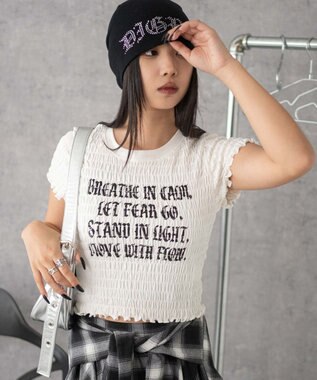 WEGO ロゴシャーリングちびT ホワイト