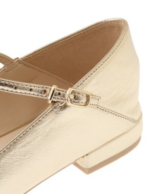 YECCA VECCA メリージェーンTストラップパンプス Gold