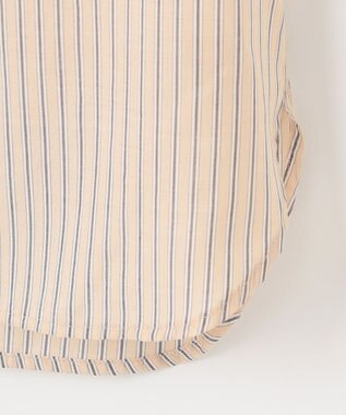 J.PRESS LADIES 【洗える】ウォッシャブルストライプ シャツカラー ブラウス ベージュ系1