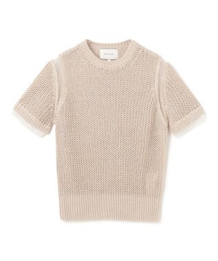 BEIGE， OLIVIER / 半袖ニット Flax
