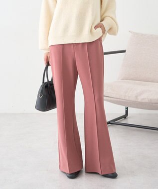 earth music&ecology センターシームフレアパンツ Ecru