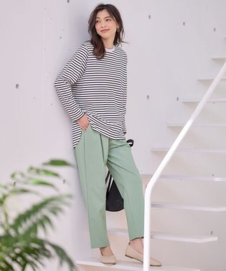 ANY テールロングTシャツ ボーダー