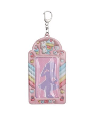 WEGO 【痛バ＆推し活グッズ】ぷっくりアニマルカードホルダーキーホルダー ピンク